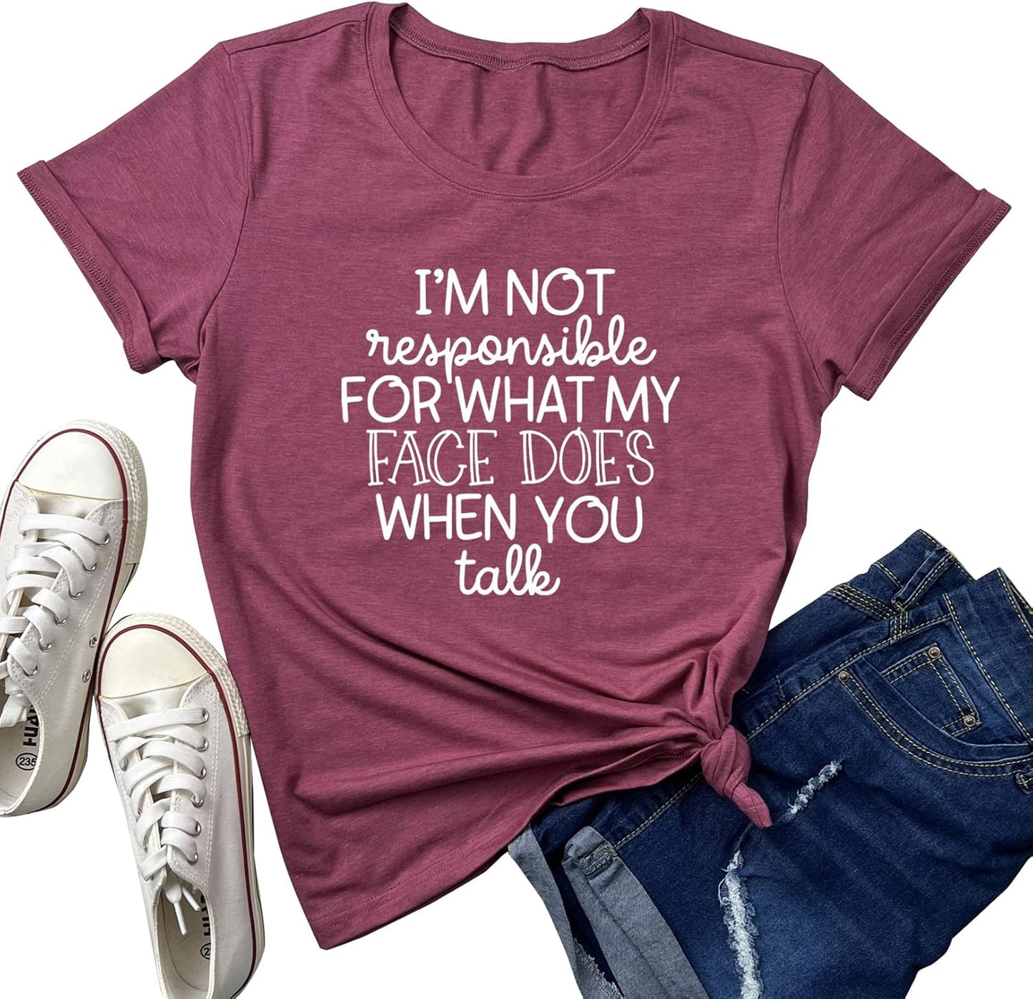 Women I AM NOT Tee Cute Graphic Soft T Shirts