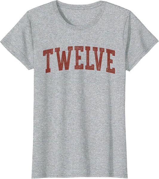Twelve Minimalist 12th Birthday Design 12-Year-Old T-Shirt