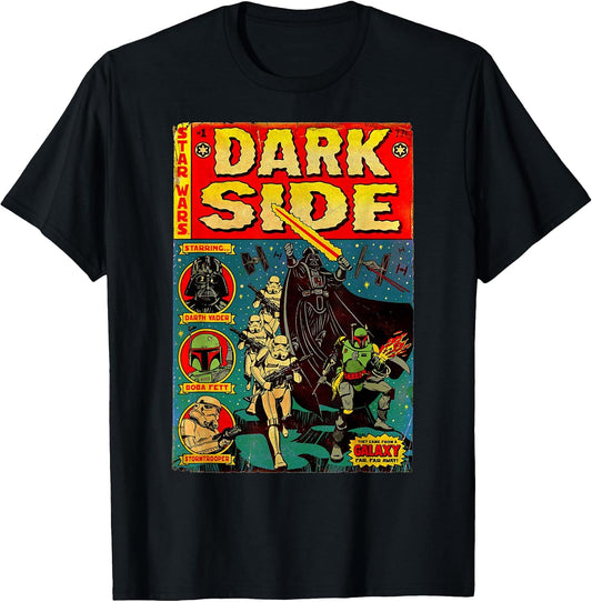 Vader Dark Side Retro Comic Cover Graphic T-Shirt T-Shirt