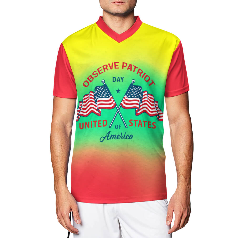 V Neck Football Jersey 3Z06 (All-Over Printing) S - 6XL From $ 5.96