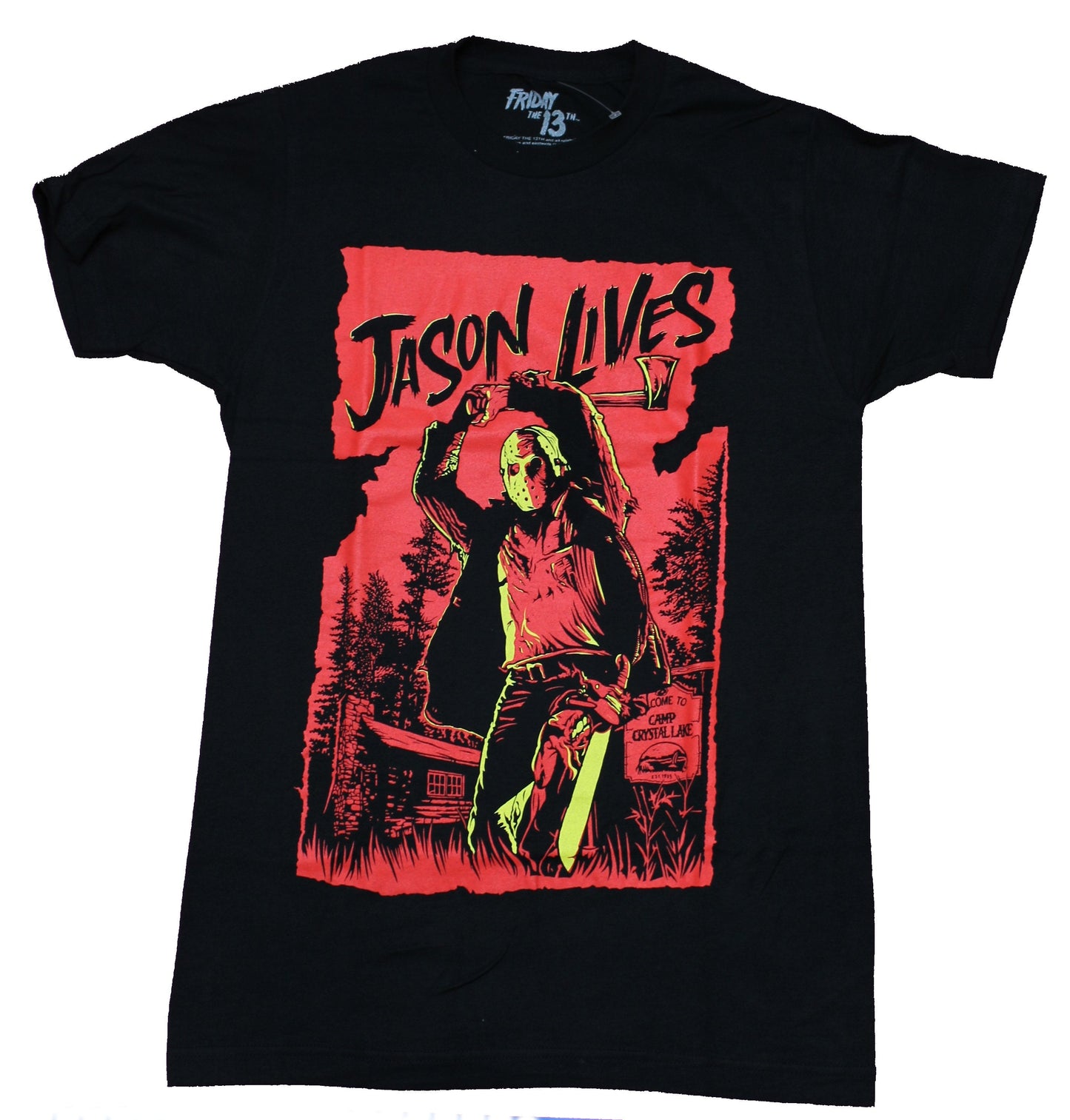 Friday the 13th Mens  T-Shirt - Jason Lives Ave Chop Red Poster Image