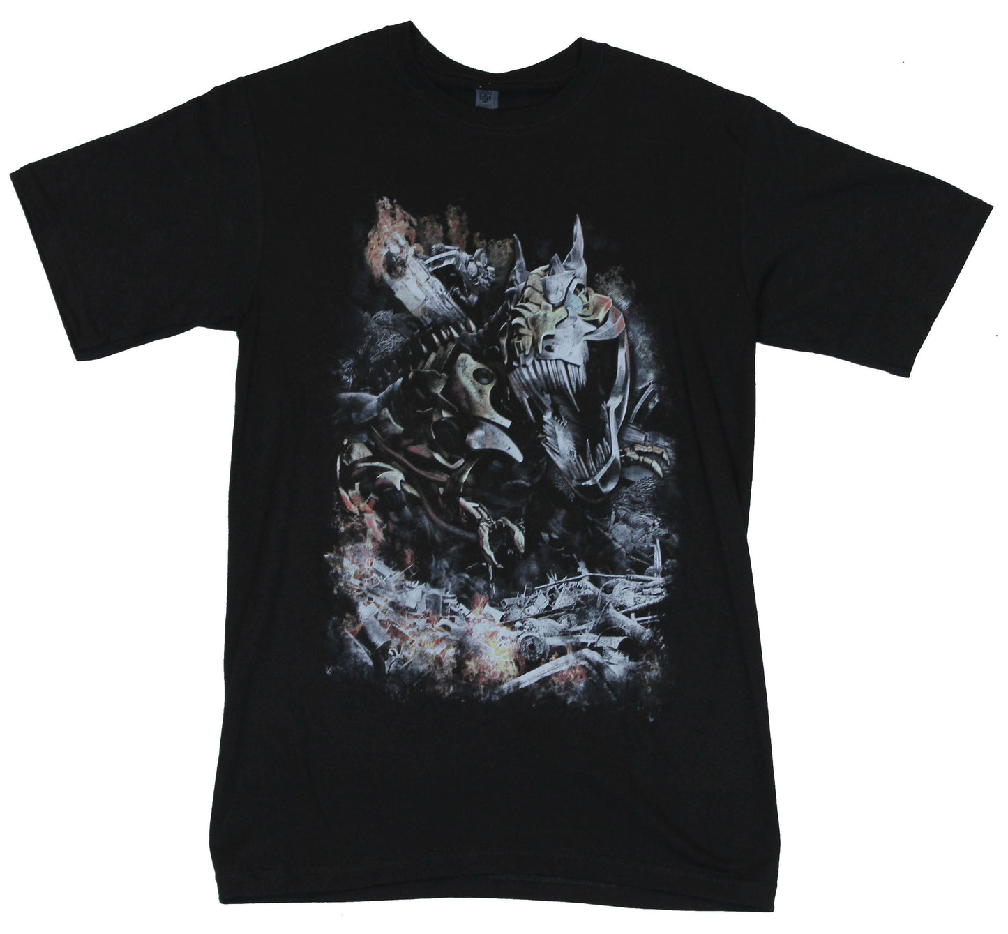 Transformers Mens T-Shirt -  Movie Style Grimlock Wreacking Havoc Image