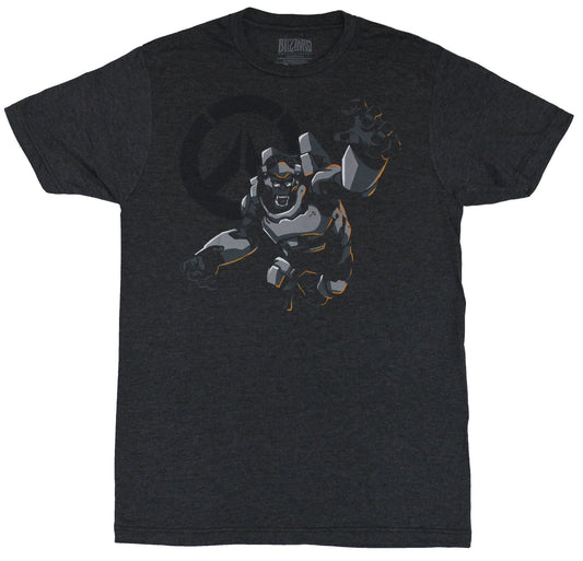 Overwatch Mens T-Shirt - Winston Humanity's Champion Charging Image