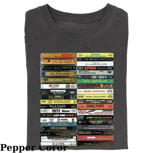90's Hip-Hop Cassette Tapes - Mix Tapes mixtape - 100% Ringspun Cotton T-Shirt, Music Tee, Unisex T-Shirt, Gift For Men...