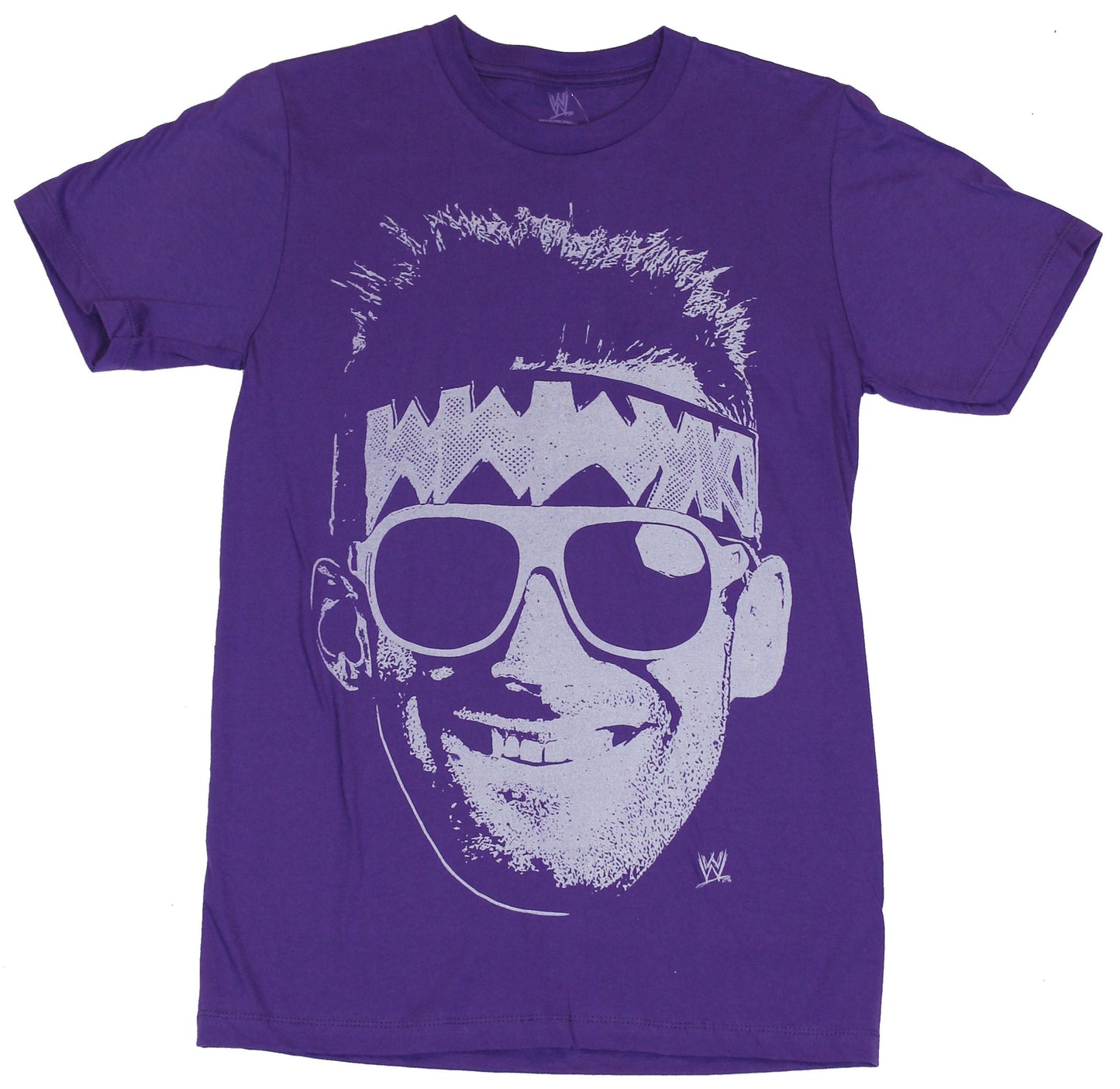 WWE Mens T-Shirt -  Zack Ryder Giant White Funny Face Image