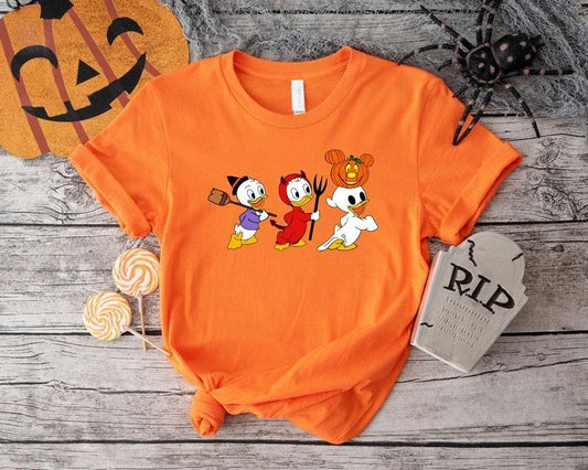 90s Halloween Sweatshirt,Halloween Ducks Shirt,Duck Sweater,Halloween Cartoon Sweatshirt,Spooky Season Shirt, Halloween...