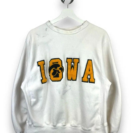Vintage 80s/90s Iowa Hawkeyes NCAA Collegiate Spellout Sweatshirt Size Medium T-Shirts, Hoodie | InkThreadWorks.com