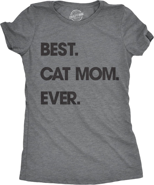 Womens Dog Mom and Cat Mom Funny T Shirts Cute Pet Tees for Women with Cats or Dogs