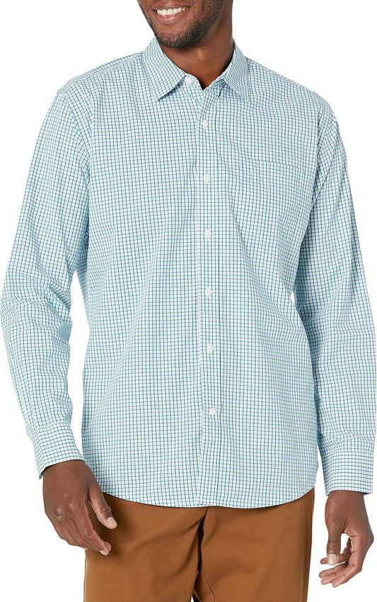 Men's Long-Sleeve Casual Poplin Shirt