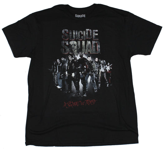 Suicide Squad Mens T-Shirt - Movie Squad Cast Under Word Logo