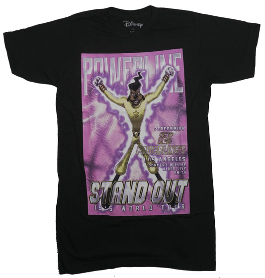 Powerline Mens T-Shirt - Powerline Stand Up 1995 Tour Jumping Image Goofy Movie