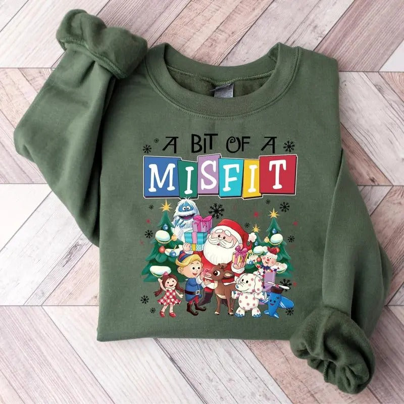 A Bit Of A Misfit Sweatshirt, Xmas Sweatshirt, Vintage Christmas Movie Sweatshirt. Crewneck Classic