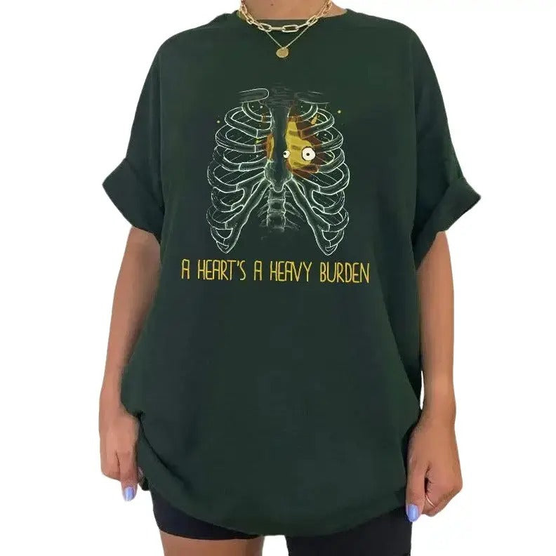 A Heart's A Heavy Burden T-Shirt, Sophie Hatter Quote, Miyazaki Shirt, Anime Shirt, Howls Castle Shirt, Anime,  Sophie Hatter quote, Anime Hoodie, Ghibli studio shirt, Gift