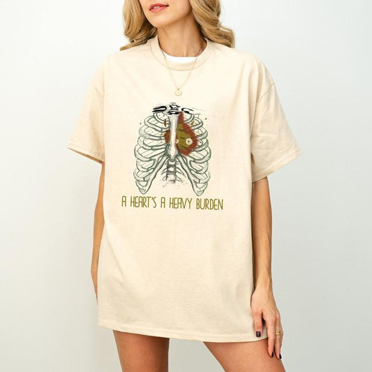 A Heart's A Heavy Burden T-shirt, Sophie Hatter Quote Sweatshirt, Miyazaki Women's Sweatshirt, Anime sweatshirt, Howls Castle Shirt