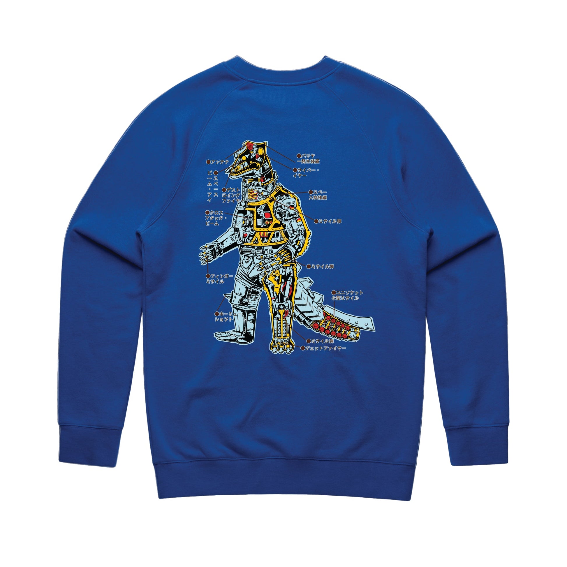 Toho Crewneck Sweatshirt - Anatomical Mechagodzilla T-Shirts, Hoodie | InkThreadWorks.com (Image 2)