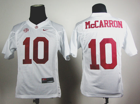 AJ McCarron 10 White Youth