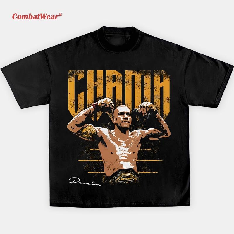 ALEX PEREIRA CHAMA TEE, UFC Poatan Graphic Tee, UFC 320 Shirt, MMA Champion T-shirt, Vintage Boxing Tee, Streetwear Boxing Graphic T-Shirt Gift for Fighters