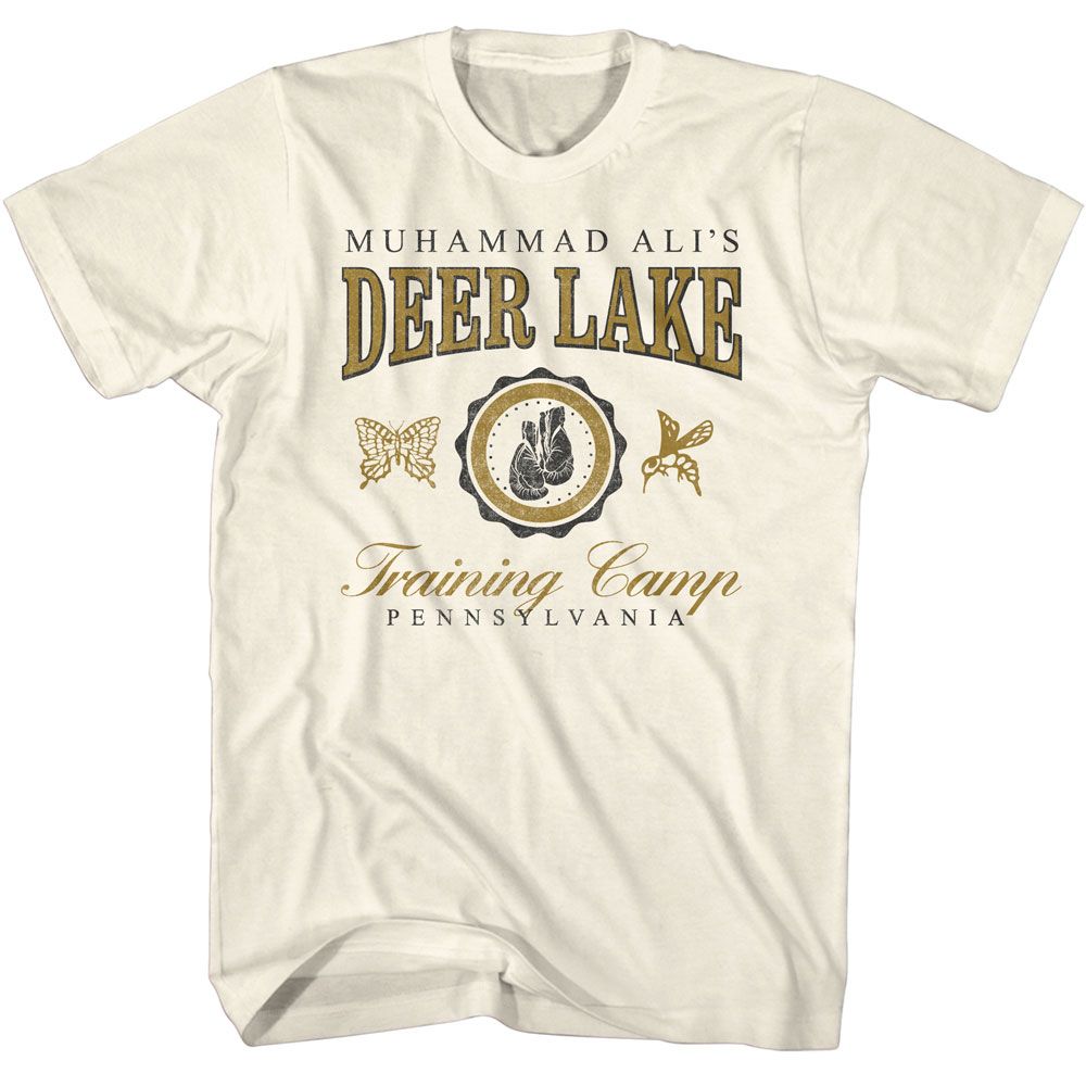 Muhammad Ali - Deer Lake Varsity Vintage - American Classics - Solid Off-White Adult Short Sleeve T-Shirt
