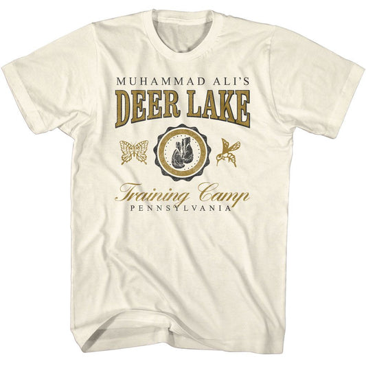Muhammad Ali - Deer Lake Varsity Vintage - American Classics - Solid Off-White Adult Short Sleeve T-Shirt