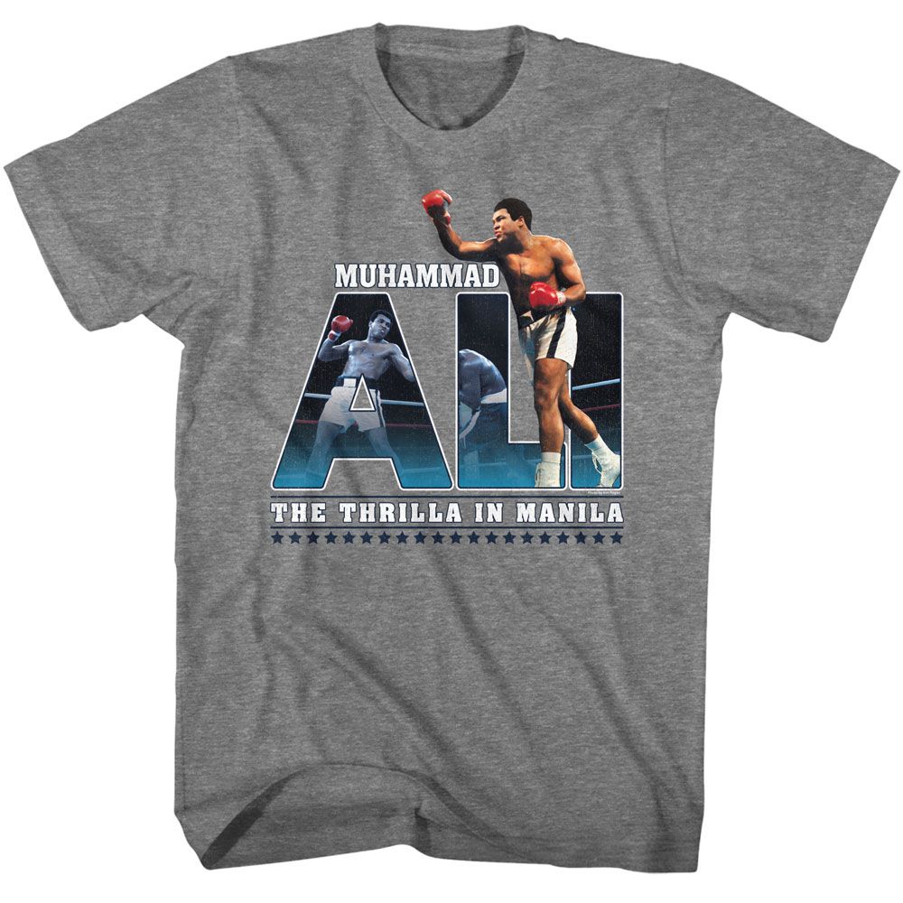 Muhammad Ali - Oversized - American Classics - Solid Gray Adult Short Sleeve T-Shirt