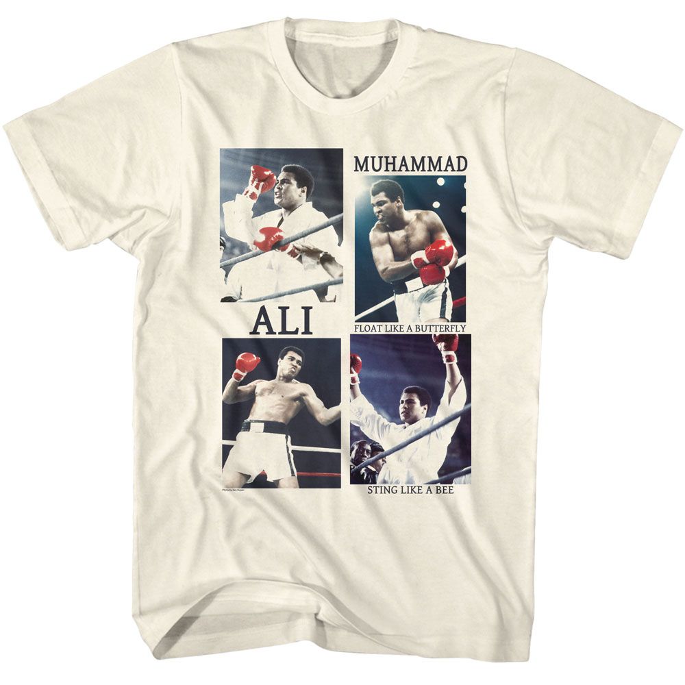 Muhammad Ali - Four Photos - American Classics - Solid Off-White Adult Short Sleeve T-Shirt