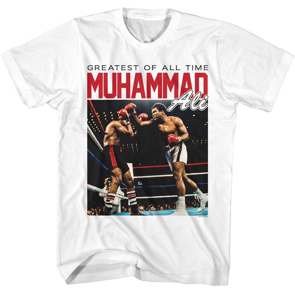 Muhammad Ali - Fight Ring - American Classics - Solid White Adult Short Sleeve T-Shirt