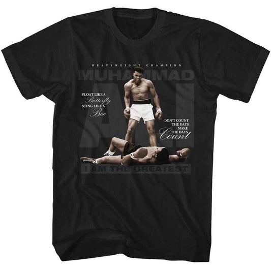 Muhammad Ali - I Am The Greatest - American Classics - Black Solid Adult Short Sleeve T-Shirt