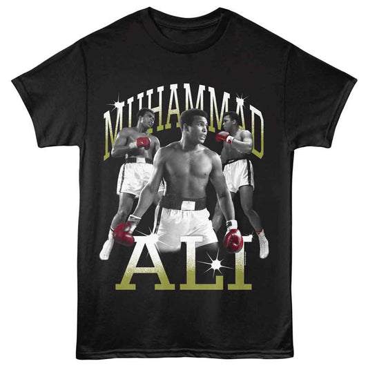 Muhammad Ali - Shining - American Classics - Black Adult Short Sleeve T-Shirt