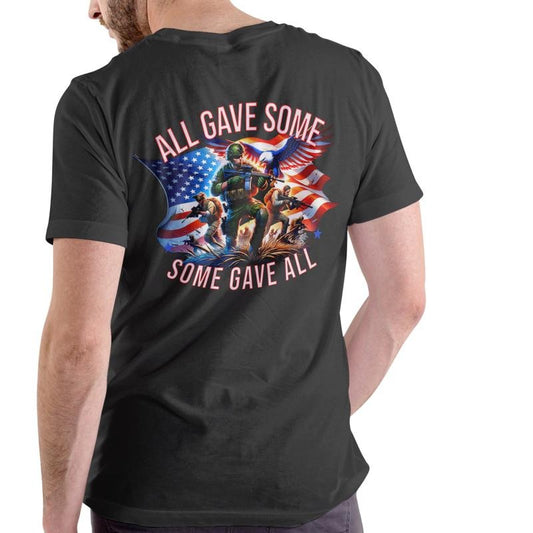 ALL GAVE SOME SOME GAVE ALL, Patriotic T Shirt, Unisex, Cotton Hoodie, Sweatshirt | InkThreadWorks.com