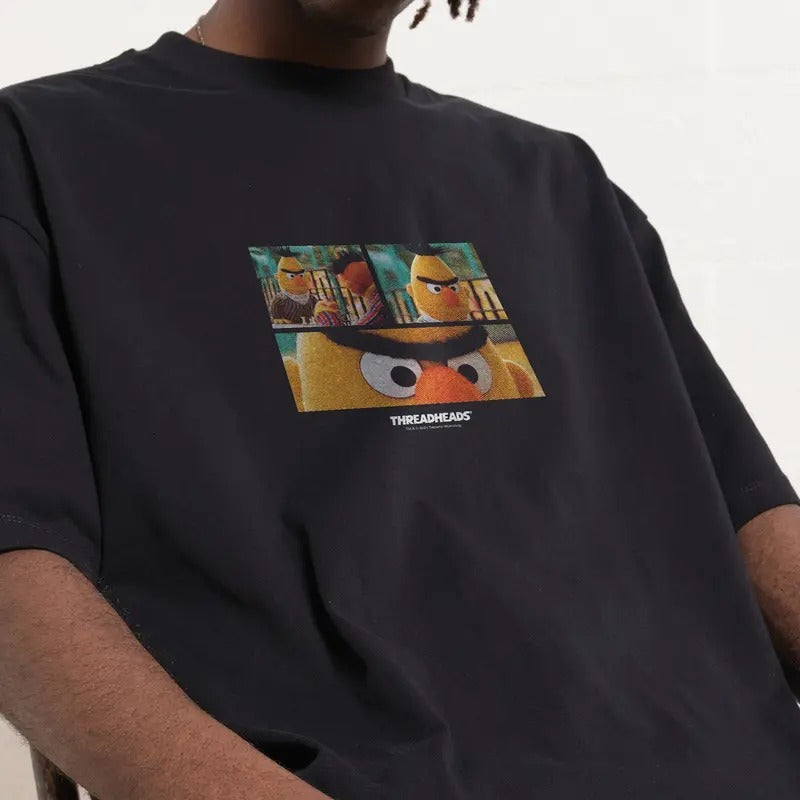 ANGRY BERT OVERSIZED TEE,Oversized Men Summer Fashion Cotton, Cotton Menswear, S to 3XL Soft Top Hoodie, Sweatshirt