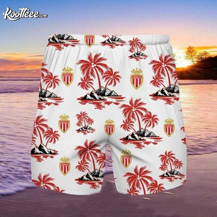 AS Monaco FC Hawaiian Shirt And Shorts