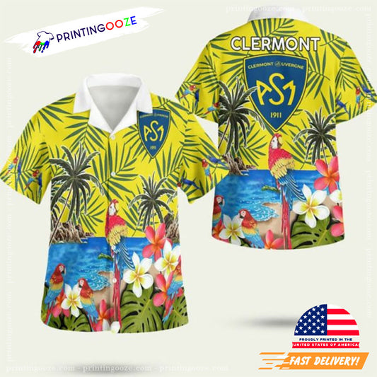 ASM Clermont Auvergne Rugby Hawaiian Shirt