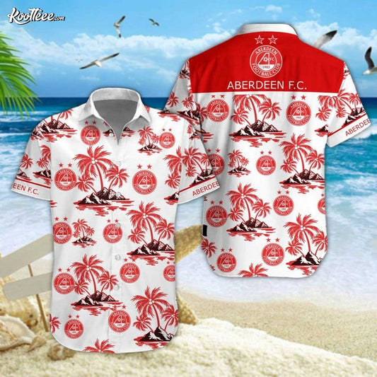 Aberdeen FC SPFL Hawaiian Shirt And Shorts