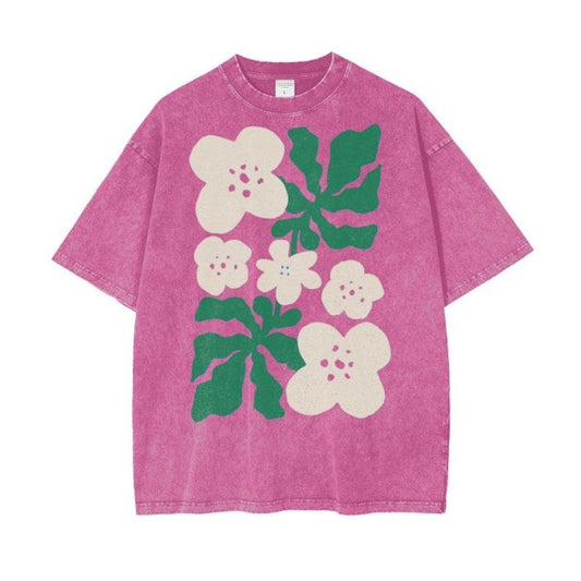 Abstract Flowers TShirt in Unisex Style, Floral TShirt, Oversized TShirt for Women And Men With Flowers, Eclectic Shirts,...