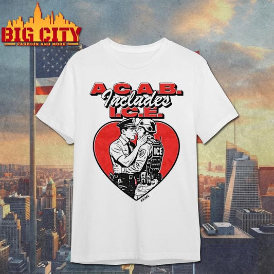 Acab Includes Ice Anti Police Heart Shape Shirt