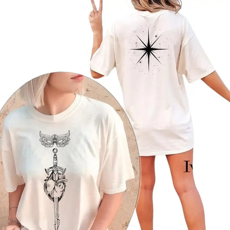 Acotar Nesta Archeron T shirt, Starborn Tee, Lady Death Shirt, Nesta Valkyrie Merch Tee, Nesta and Cassian Shirts Top...
