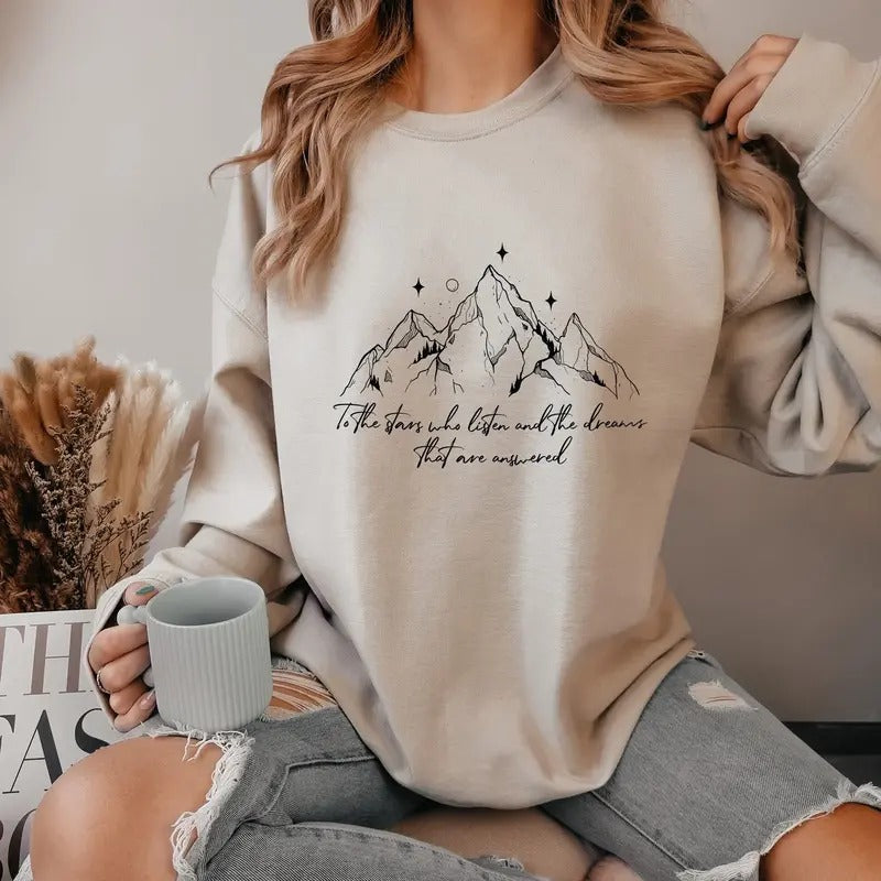 Acotar Night Court Sweatshirt -  City of Starlight Sweater - To The Stars Who Listen T-Shirts, Hoodie | InkThreadWorks.com