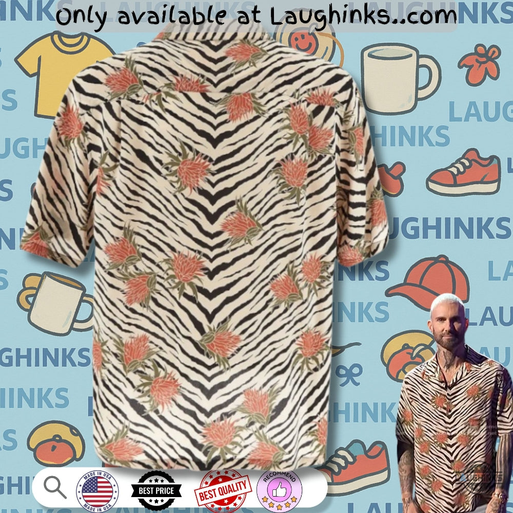 Adam Levine Floral Zebra Hawaiian Shirt On The Voice