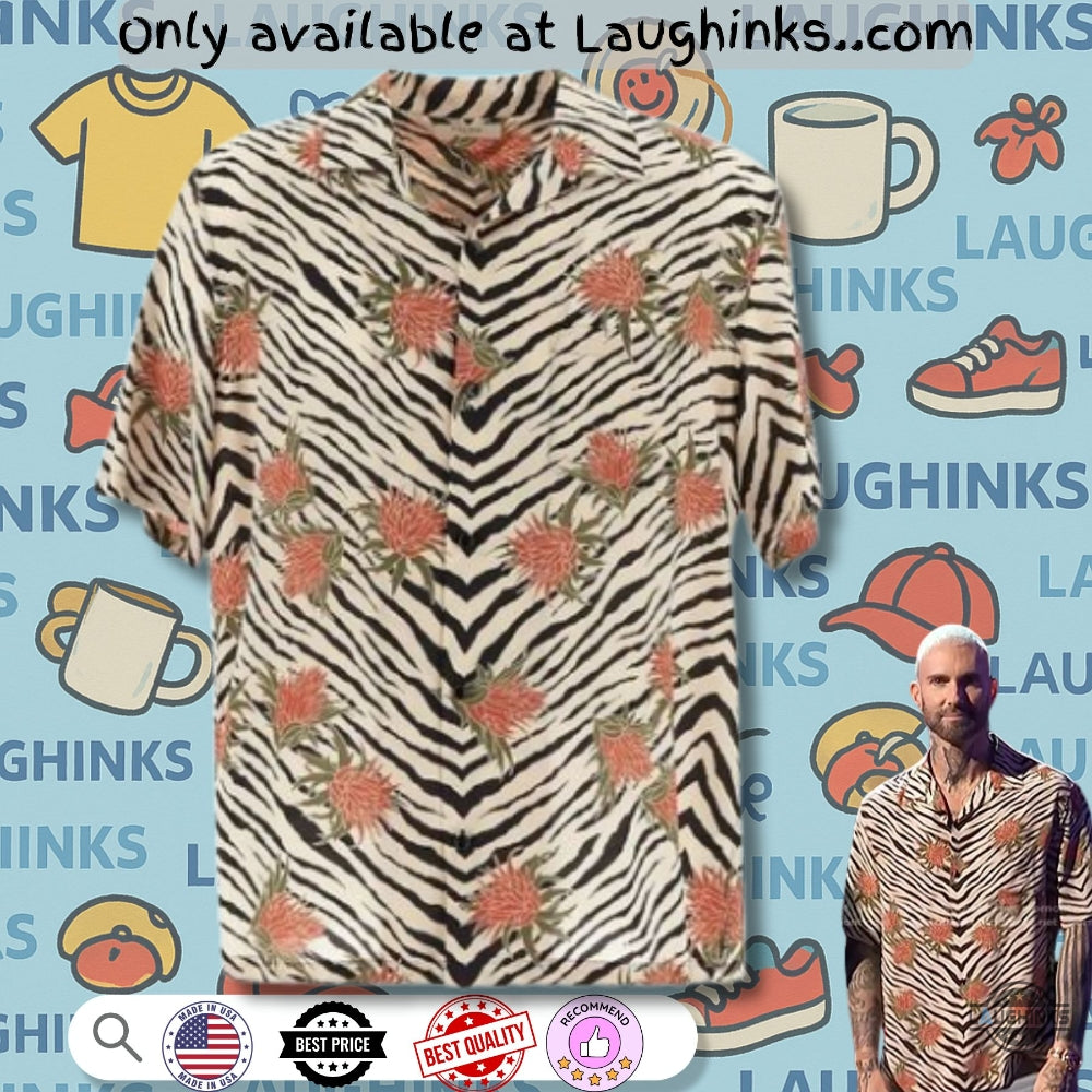 Adam Levine Floral Zebra Hawaiian Shirt On The Voice