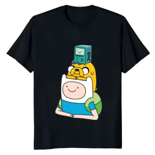 Adventure Time Vintage Funny Comic Carroon Retro Graphic Tees, Crew Neck, Size S- 3XL, Menswear Top, Womenswear Top Underwear Streetwear A1