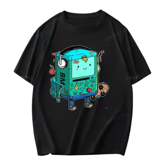 Adventure Time Vintage Funny Comic Carroon Retro Graphic Tees, Crew Neck, Size S- 3XL, Menswear Top, Womenswear Top Underwear Streetwear A3