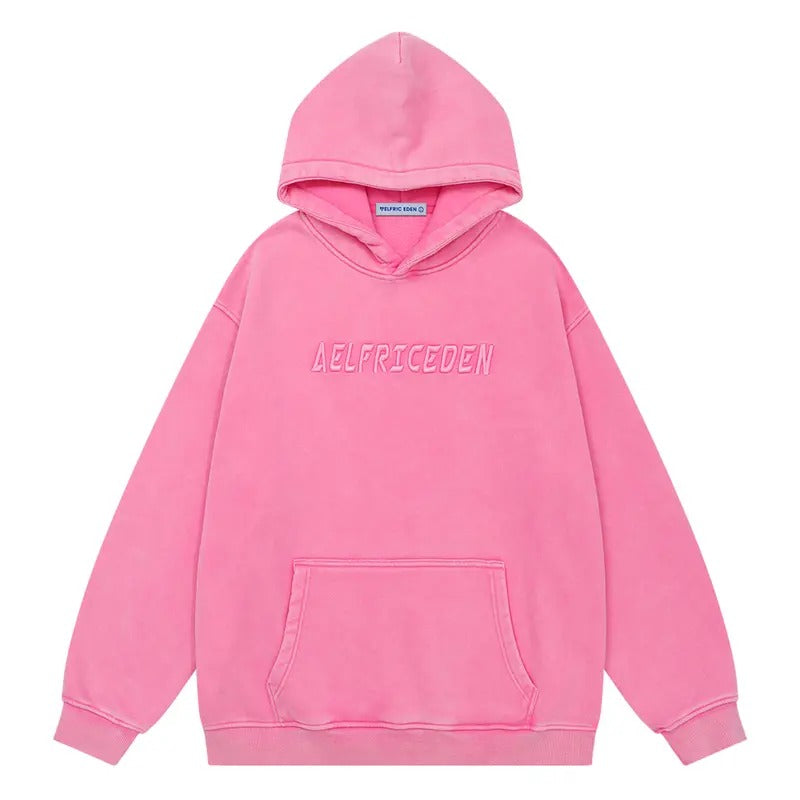 Aelfric Eden Mens Oversized Acid Wash Hoodie