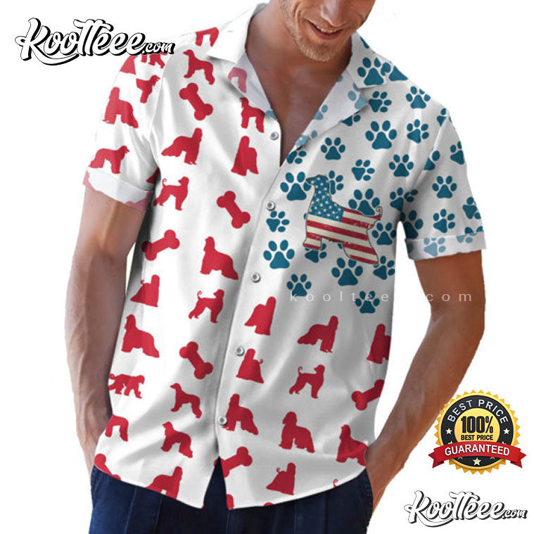 Afghan Hound American Flag 4th Of July Hawaiian Shirt