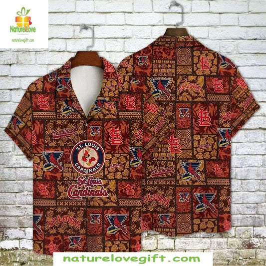 St Louis Cardinals MLB Hawaiian Shirt African Safari Tropical Baseball Apparel