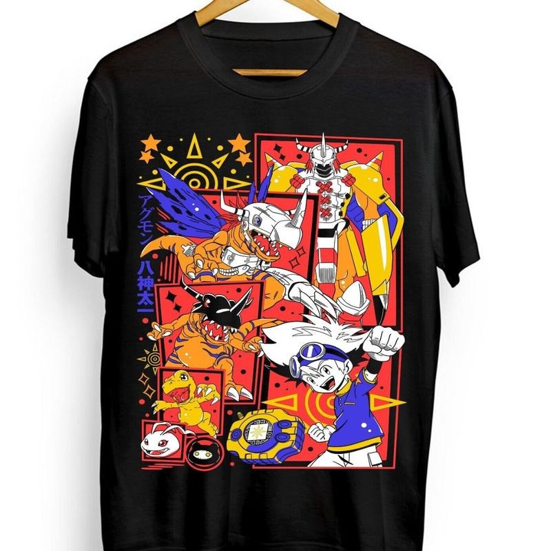 Agumon Adventure T-shirt Veemon Digimon Adventure Omnimon Anime Tee All Size