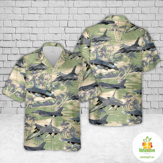 Fighting Falcon Hawaiian Shirt Air Force General Dynamics Aloha Shirts