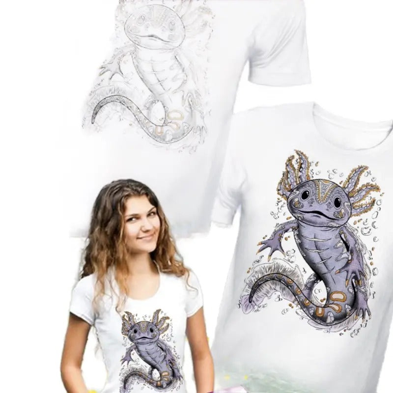 Ajolote para dama T-shirt Hoodie, Sweatshirt | InkThreadWorks.com
