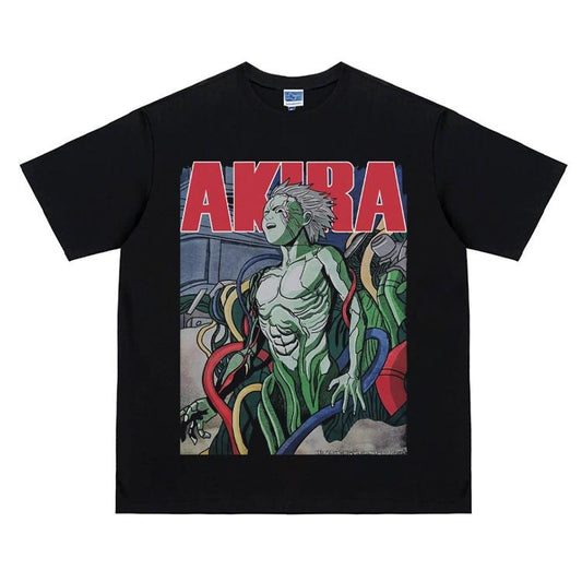 Akira "Fusion" Vintage Oversized Tee Anime T-shirt 100% Cotton Original Design Men's Top Streetwear Casual Menswear Tshirt