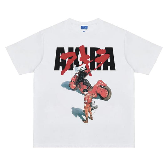 Akira "Shotaro" Vintage Oversized Tee Anime T-shirt 100% Cotton Original Design Men's Top Streetwear Casual Menswear Tshirt