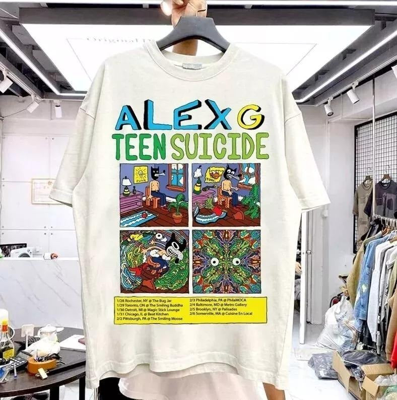 Alex G Band Tour Graphic Short Sleeve Natural Unisex Tshirt Men Women S-5XL